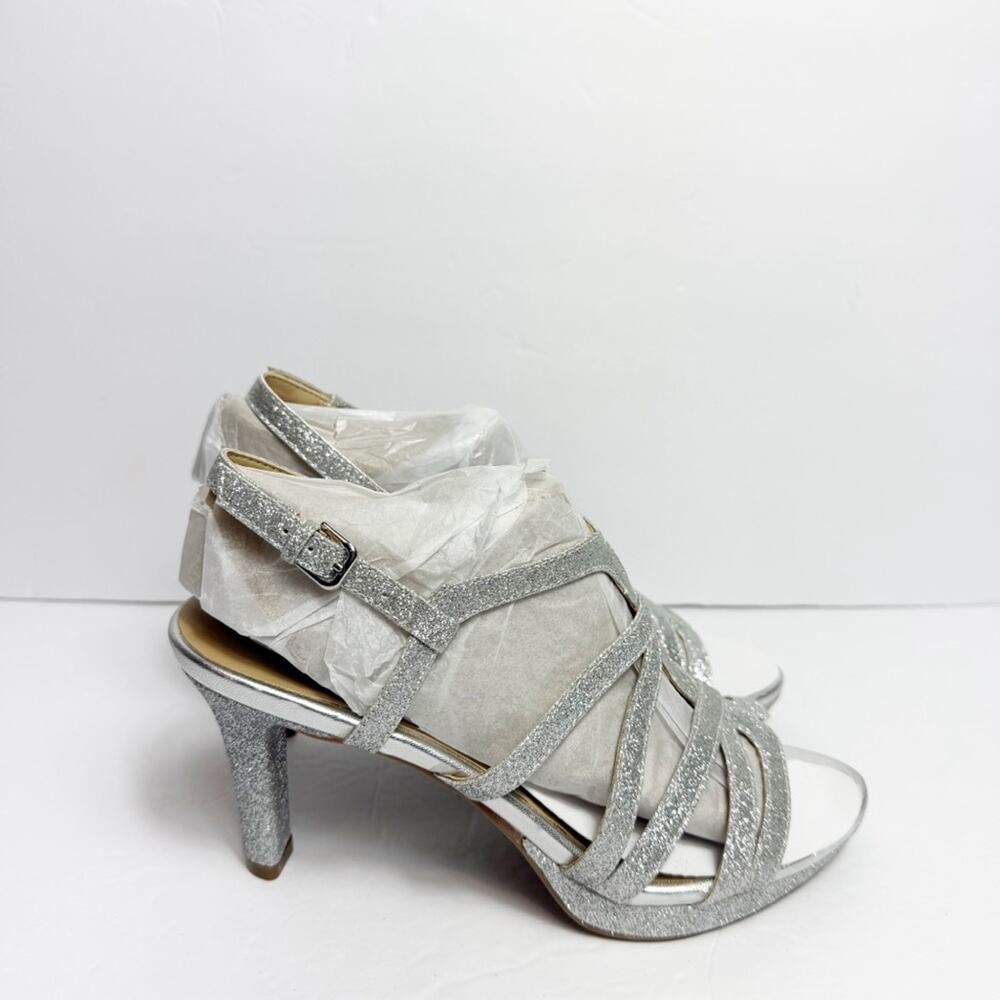 NATURALIZER BAYLOR WOMEN SANDAL SILVER GLITTER SIZE 7 BRAND NEW WITHOUT BOX - Picture 6 of 9